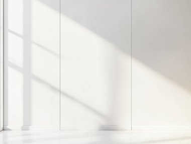 Yumuşak ışık modern bir iç duvarda çok az dokusu olan bir şekilde parlıyor. Alan pazarlama için uygundur.