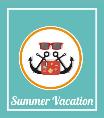 yaz tatili mavi renk ve beyaz bir çerçeve