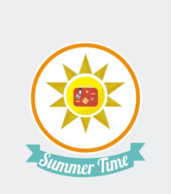 Yaz saati simgesinin üzerine beyaz renk