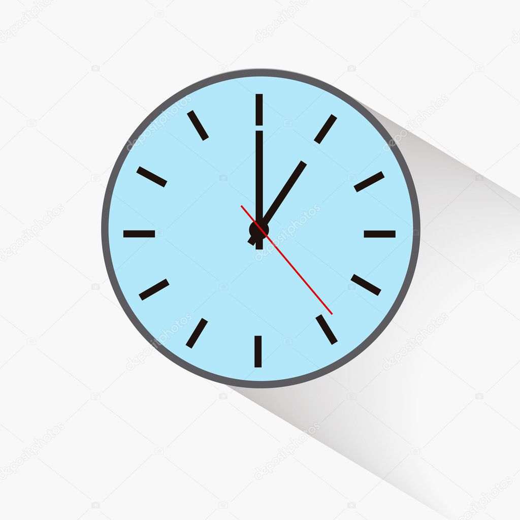 Clock Round One O Clock Vector Image By C Paularigo Vector Stock