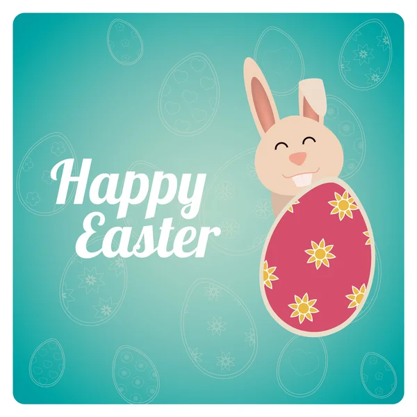 Happy Easter design in blue and degrade color — Stock Vector