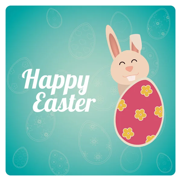 Happy Easter design in blue and degrade color — Stock Vector