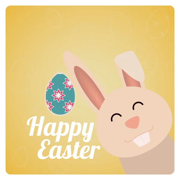 Happy Easter design in yellow  and degrade color — Stock Vector