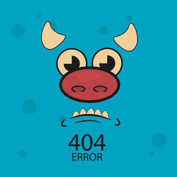 Conexion de error 404 sobre fondo de color — Vector de stock