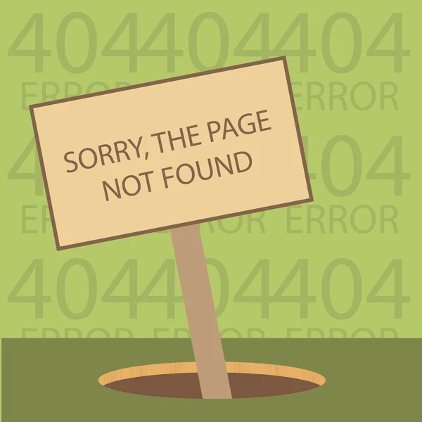 Conexion de error 404 sobre fondo de color — Vector de stock