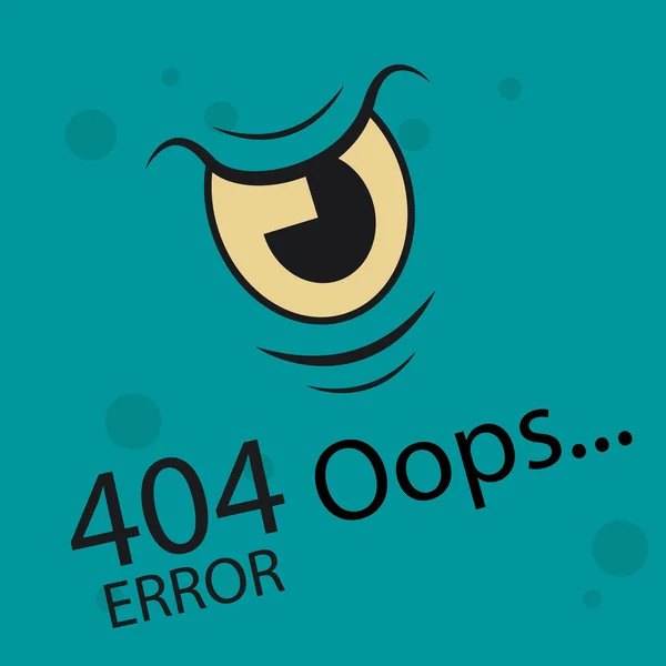 Conexion de error 404 sobre fondo de color — Vector de stock