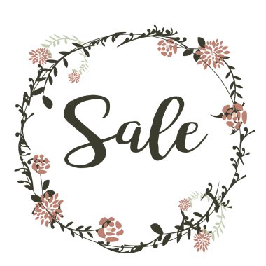 Satılık Boho tasarımı renkli çiçek ve yaprakları ile