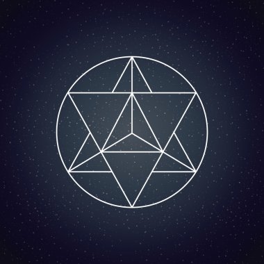 Kutsal geometri tasarım mavi renk doku arka plan üzerinde