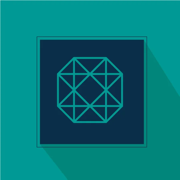 Icônes géométriques plates en fond bleu — Image vectorielle