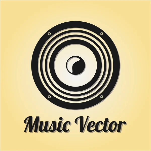 Музыкальный векторный бафль — стоковый вектор