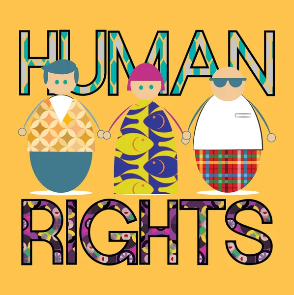 Human rights design — Stock Vector