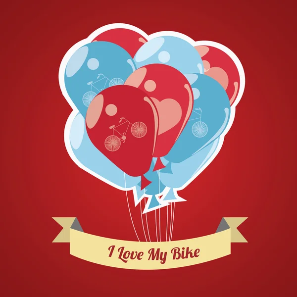 Diseño amor del ciclismo — Vector de stock