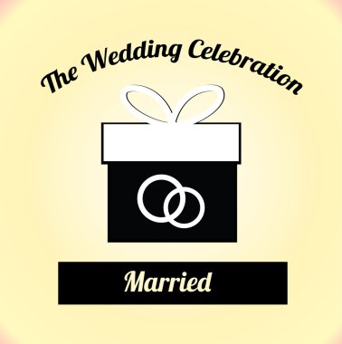 Düğün tasarımı renkli arka plan üzerinde