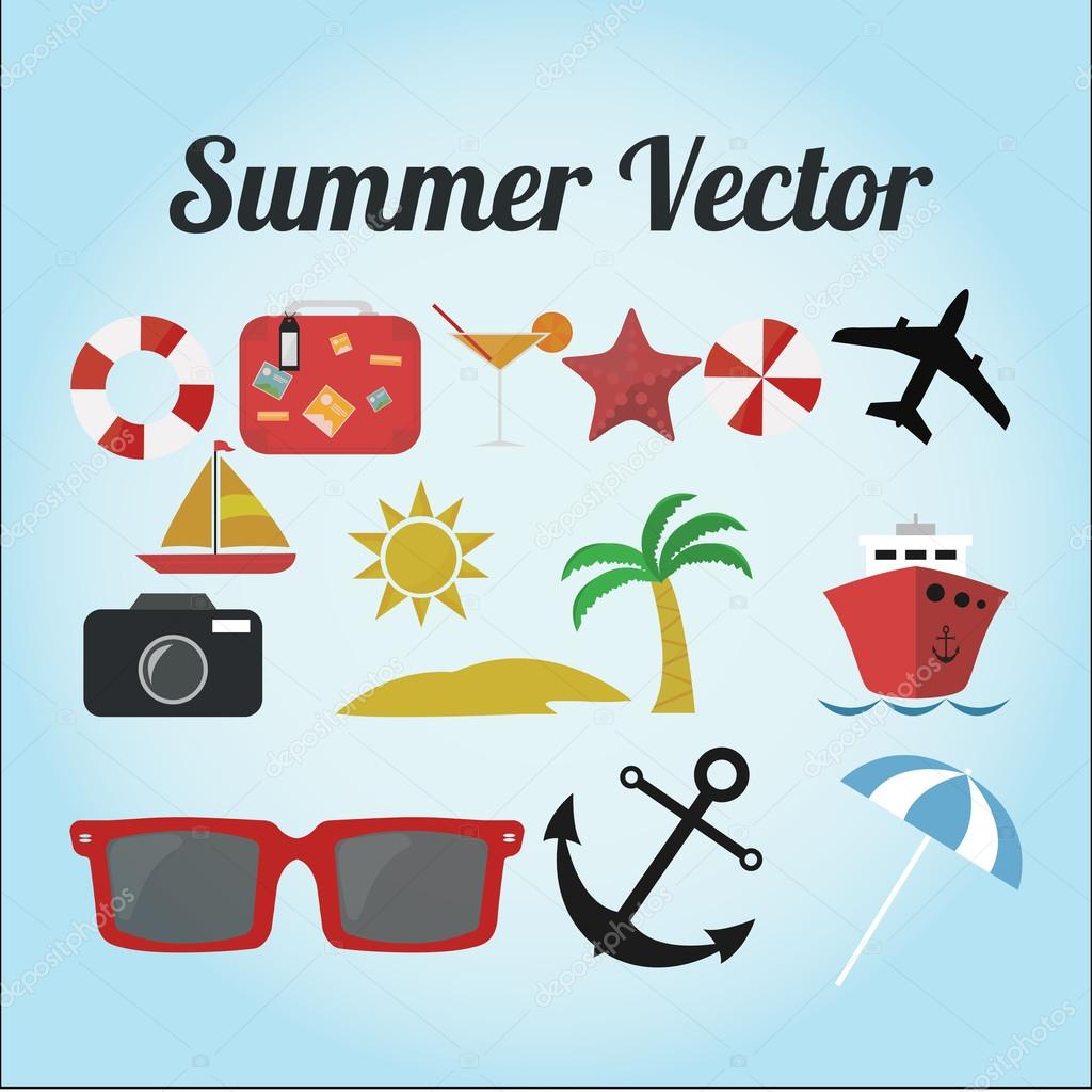 summer vacation vectors
