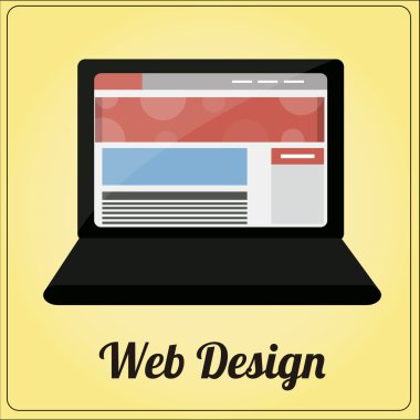 Web Tasarım poster renk arka plan üzerinde