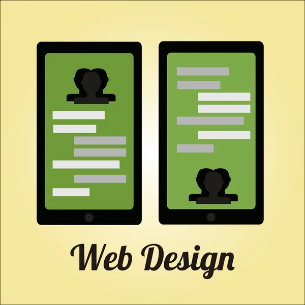 Web ontwerp affiche over kleur achtergrond — Stockvector