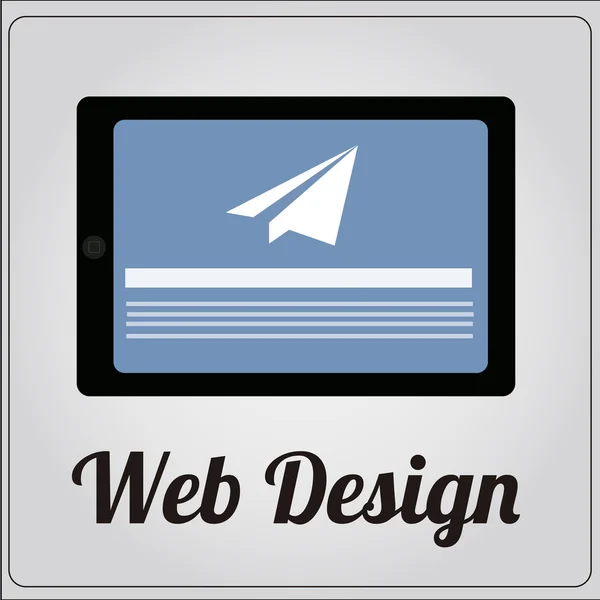 Web-Design-Poster über farbigem Hintergrund — Stockvektor