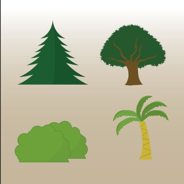 Ağaç poster renk arka plan üzerinde