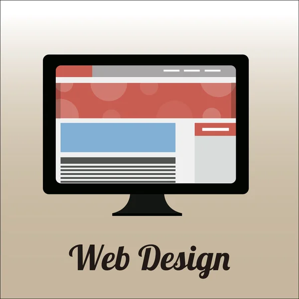Web design affisch över färgbakgrund — Stock vektor