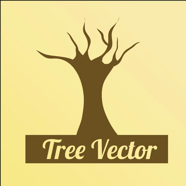 Affiche d'arbre sur fond couleur — Image vectorielle