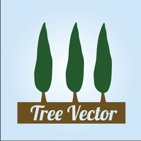 Affiche d'arbre sur fond couleur — Image vectorielle