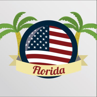 Florida illüstrasyon renk arka plan üzerinde Hoşgeldiniz