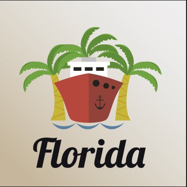 Florida illüstrasyon renk arka plan üzerinde Hoşgeldiniz