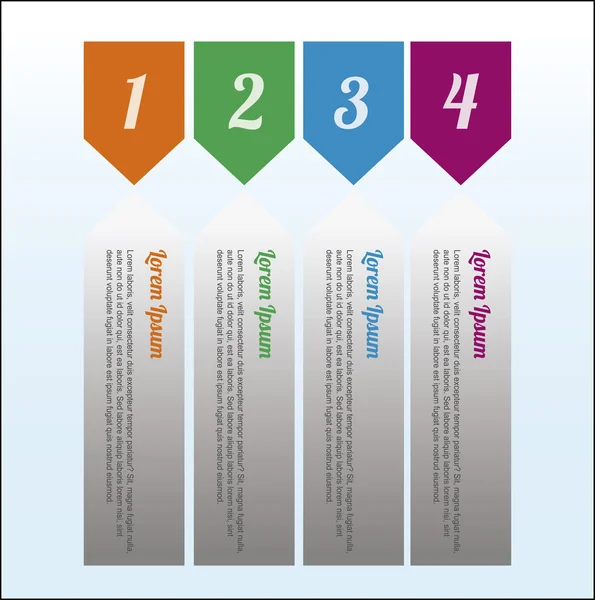 Infografik Illustration über farbigem Hintergrund — Stockvektor