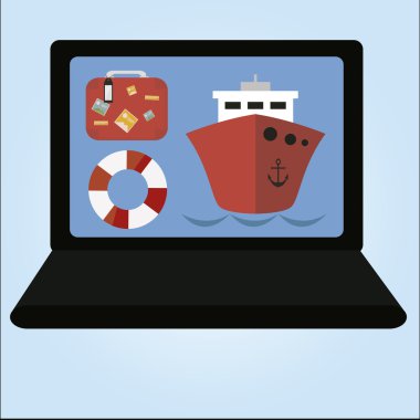 Laptop tasarım renk arka plan üzerinde