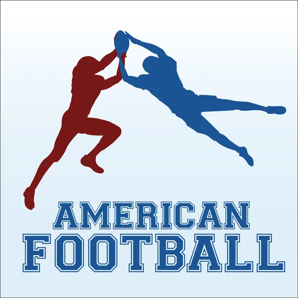 Football americano desing su sfondo di colore — Vettoriale Stock