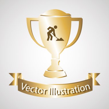 Kupa Illustrator renk arka plan üzerinde