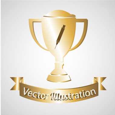 Kupa Illustrator renk arka plan üzerinde