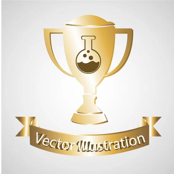 Trophy illustrator över färgbakgrund — Stock vektor