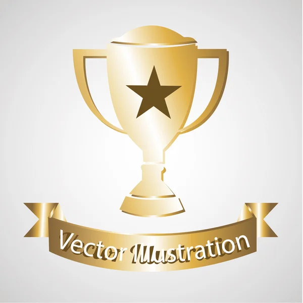 Trophy illustrator över färgbakgrund — Stock vektor