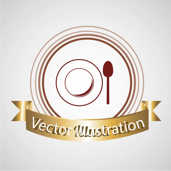 Icono de comida sobre fondo de color — Vector de stock