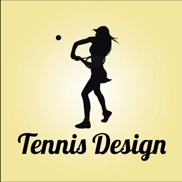 Tennis ontwerp over kleur achtergrond — Stockvector