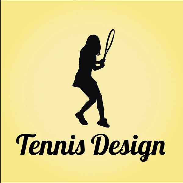 Diseño de tenis sobre fondo de color — Archivo Imágenes Vectoriales