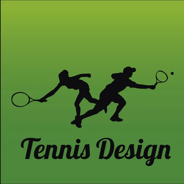 Tennis design sur fond de couleur — Image vectorielle