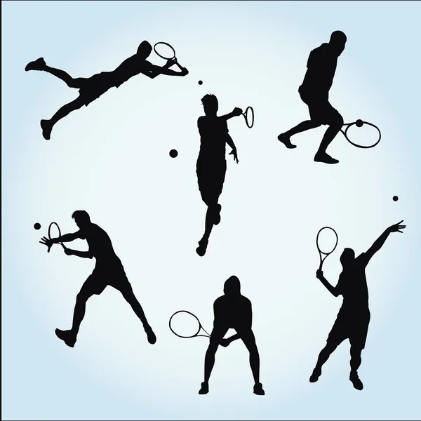 Tennis-Design über farbigem Hintergrund — Stockvektor