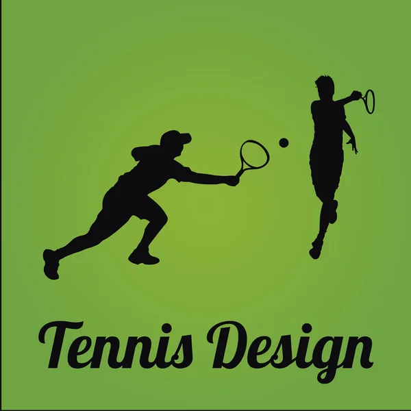 Desain tenis di atas latar belakang warna - Stok Vektor