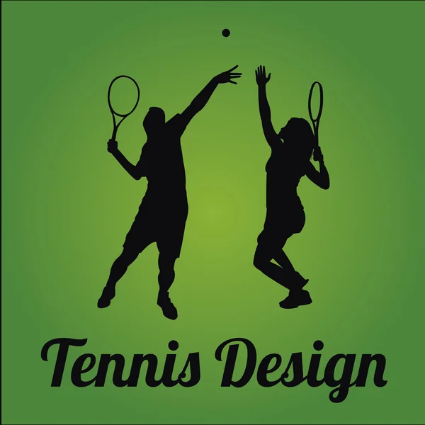 Tennis ontwerp over kleur achtergrond — Stockvector