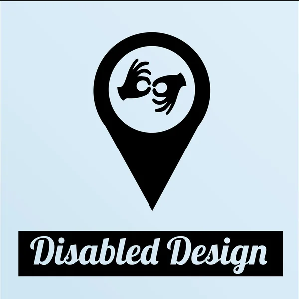 Ilustracja niepełnosprawnych lub plakat nad kolor tła — Wektor stockowy