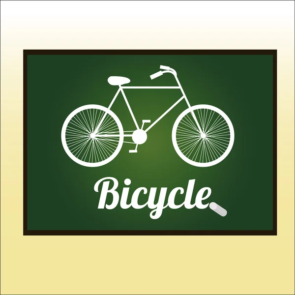 Bicycle illustration over color background — Stock Vector