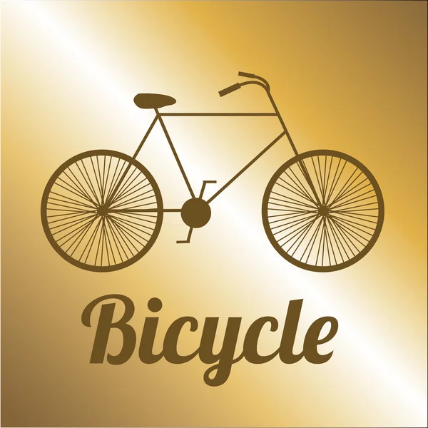 Ilustración de bicicleta sobre fondo de color — Vector de stock