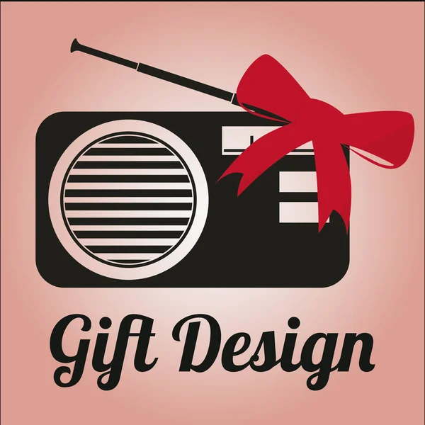 Diseño de regalo o ilustración sobre fondo de color — Vector de stock