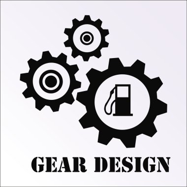 Tasarım veya illüstrasyon renk arka plan üzerinde dişli