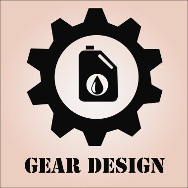 Tasarım veya illüstrasyon renk arka plan üzerinde dişli