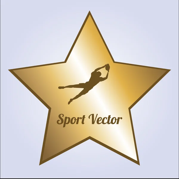 Design desportivo ou ilustração medalha sobre fundo de cor — Vetor de Stock