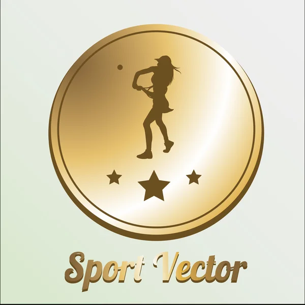 Sport design eller medalj illustration över färgbakgrund — Stock vektor