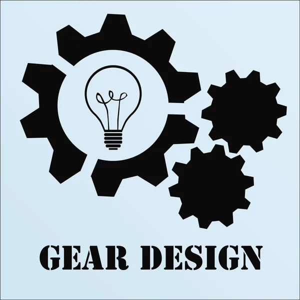 Gear design or illustration over color background — Stock Vector